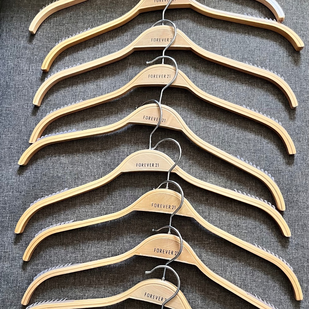 Wooden hangers 9 for $9